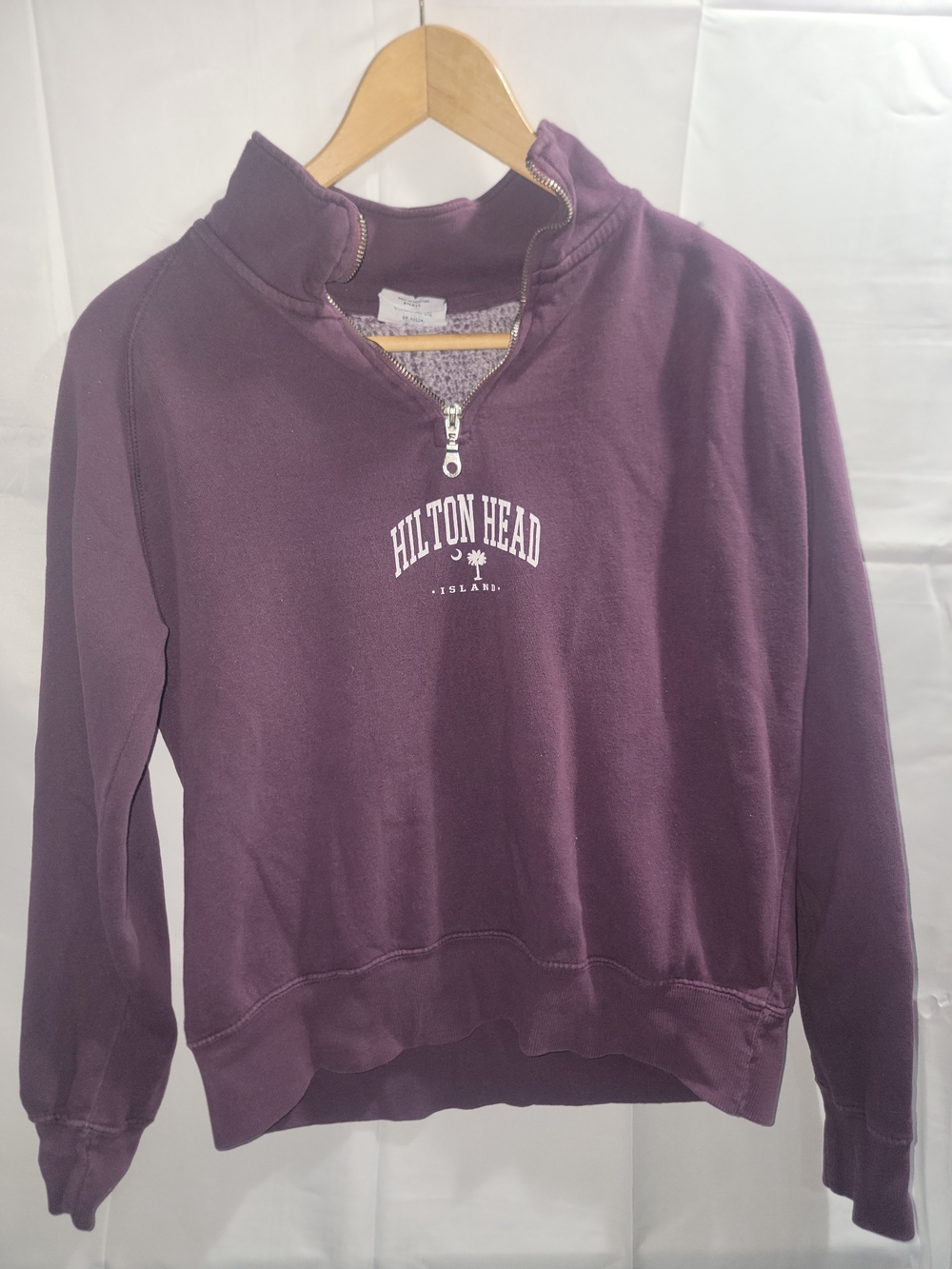 Hilton Head Half-Zip Sweatshirt in Plum